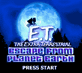 E.T. The Extra Terrestrial - Escape from Planet Earth (USA) Title Screen